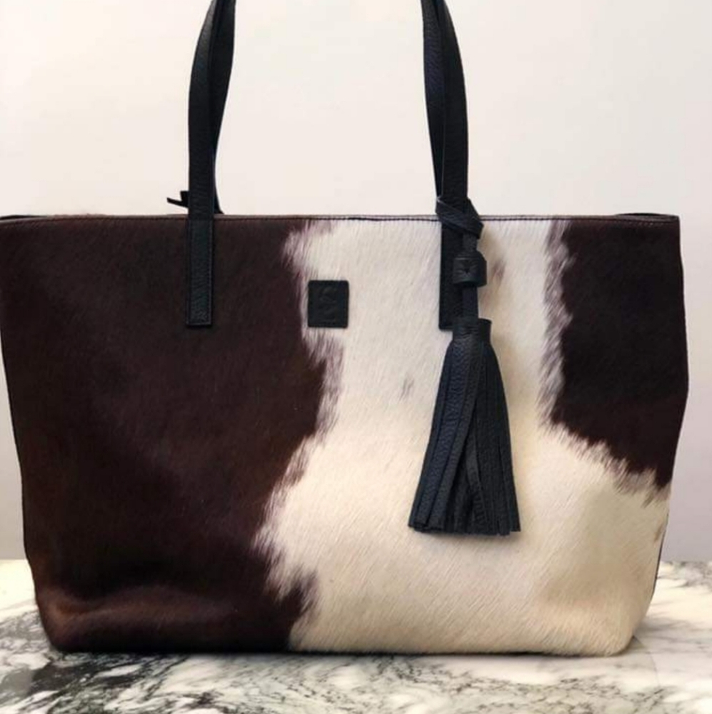 Cowhide tote